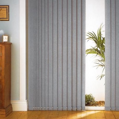 Grey vertical blinds