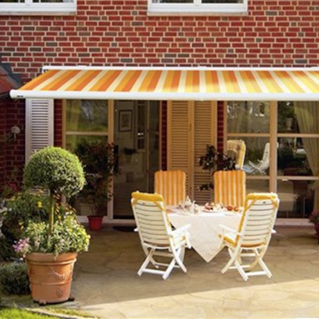 Awnings enhance the outside space