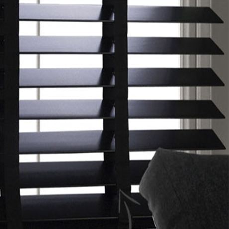 Black wooden blinds